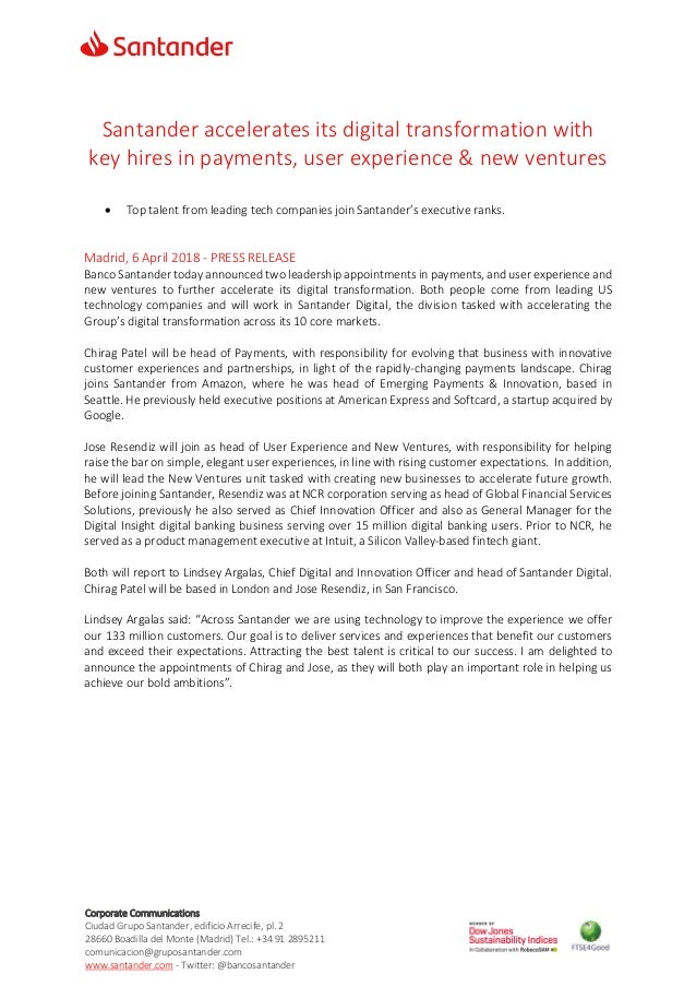 santander accelerates its digital
