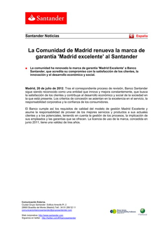 Santander Noticias                                                                     España



       La Comunidad de Ma...