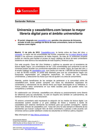 Santander Noticias                                                                   España



       Universia y casadell...