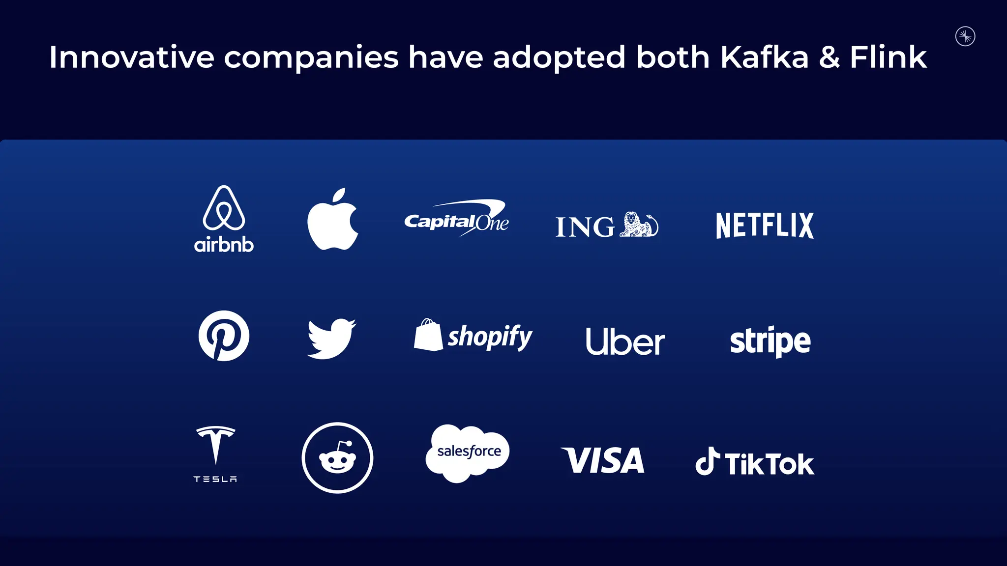 Innovative companies have adopted both Kafka & Flink
 