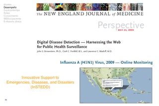 Innovative Support to Emergencies, Diseases, and Disasters (InSTEDD) Niveles Desempeño Espacio/tiempo Roles Conocimiento M...