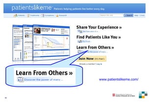 www.patientslikeme.com/ 