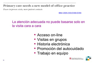 BMJ 2005;330;E358-E359 La atención adecuada no puede basarse solo en la visita cara a cara  <ul><li>Acceso on-line </li></...