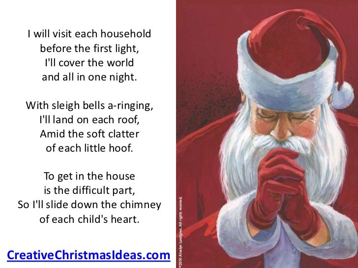 Santa's prayer on Christmas eve