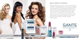 Sante Organic Cosmetics Brochure