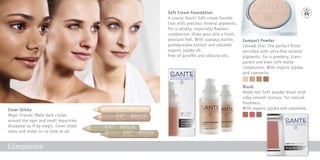 Sante Organic Cosmetics Brochure