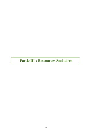 Partie III : Ressources Sanitaires
25
 