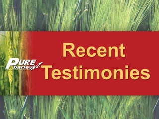 Recent
Testimonies
 