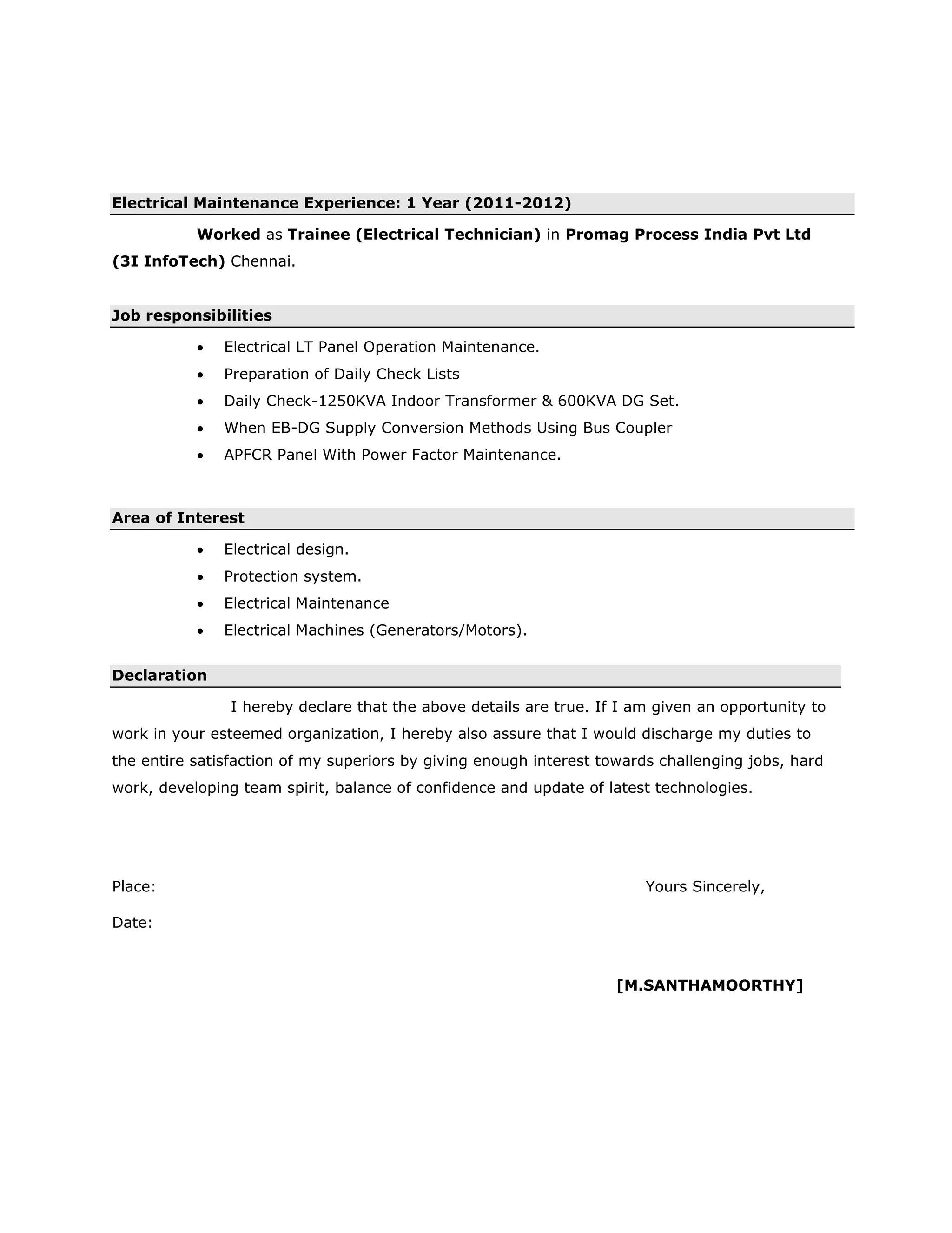 ELECTRICAL DESIGN ENGINEER LT & HT PANELS | PDF