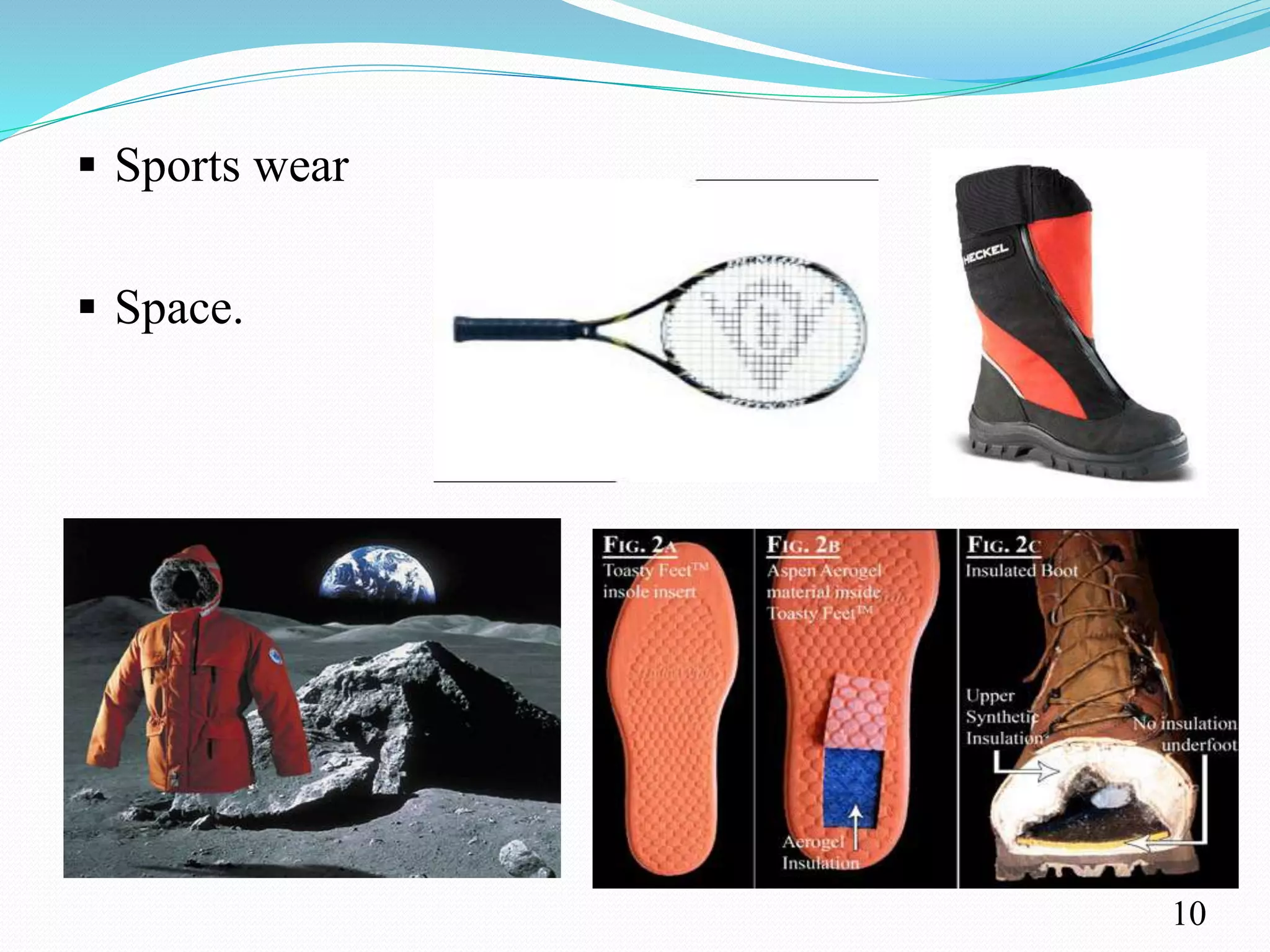  Sports wear
 Space.
10
 