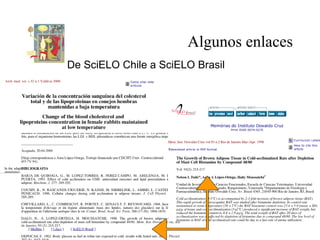Algunos enlaces De SciELO Chile a SciELO Brasil 