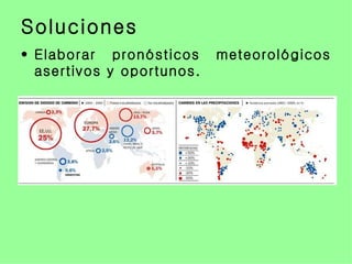 Soluciones Elaborar pronósticos meteorológicos asertivos y oportunos. 