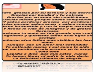 Por :jokman danilo Marín Giraldo Stivin lopez muñoz