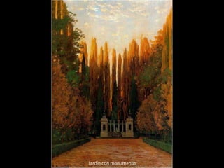 Jardín con monumento
 