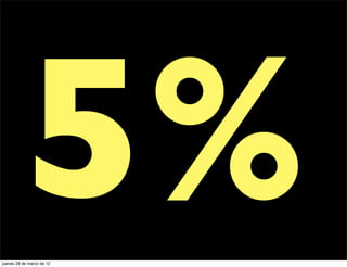 5%
jueves 29 de marzo de 12
 