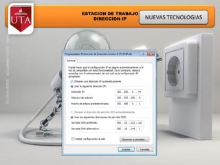 ESTACION DE TRABAJO
DIRECCION IP NUEVAS TECNOLOGIAS