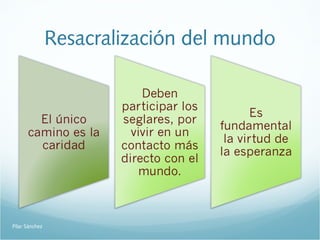 Resacralización del mundo
Pilar Sánchez
 