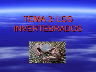TEMA 3: LOS
INVERTEBRADOS
 