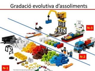 Gradació evolutiva d’assoliments
http://www.brickmerge.de/img/sets/l/10663-1.jpg
N-1
N-1
N-2
N-3
 