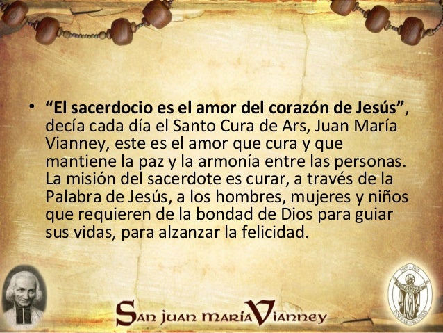 San Juan Maria Vianney "Santo Cura De Ars"