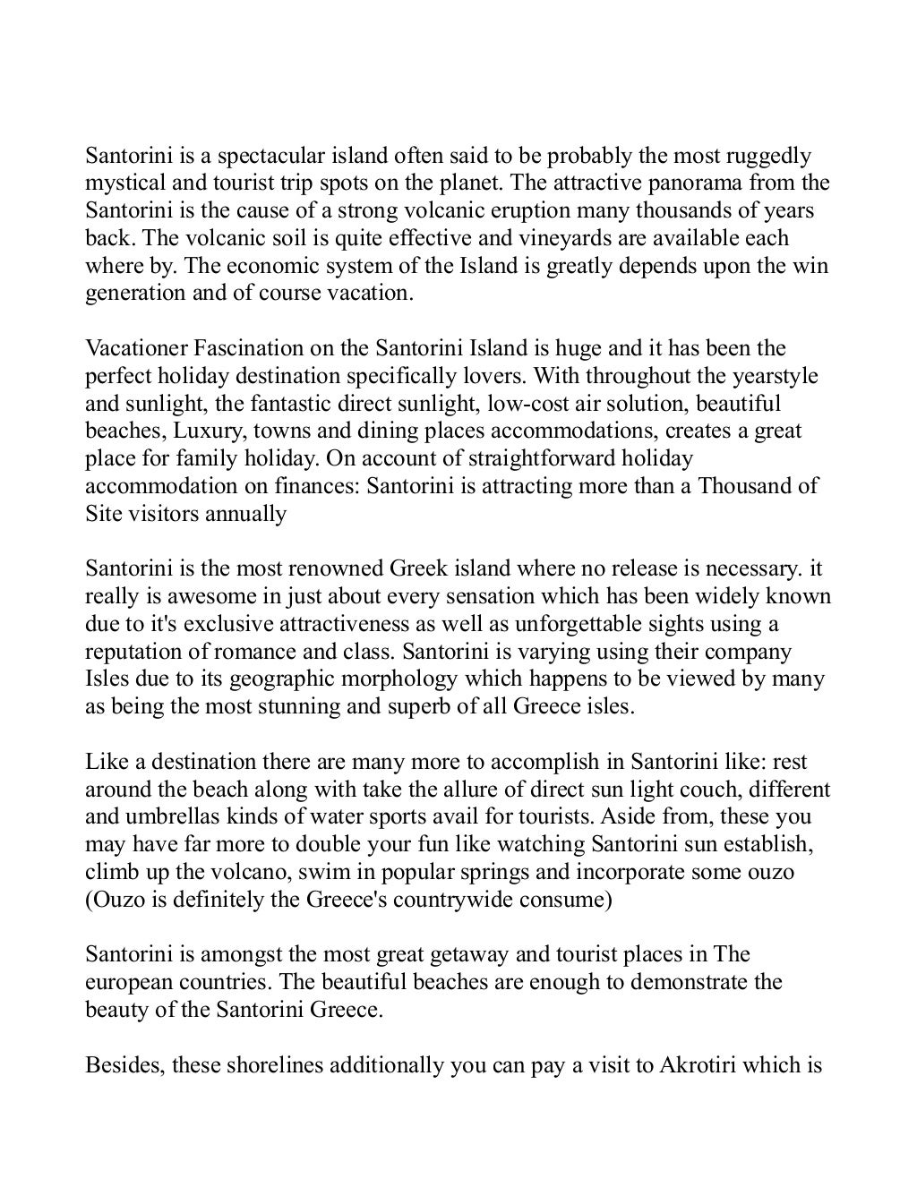 Santorini 2014 The Best Holiday Destination