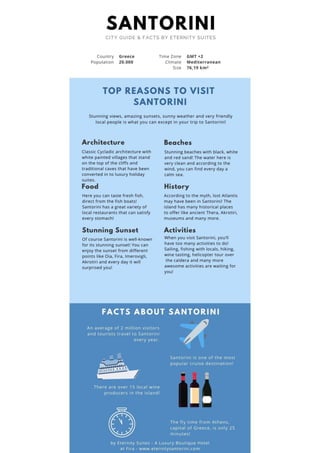 Pocket size city guide about Santorini