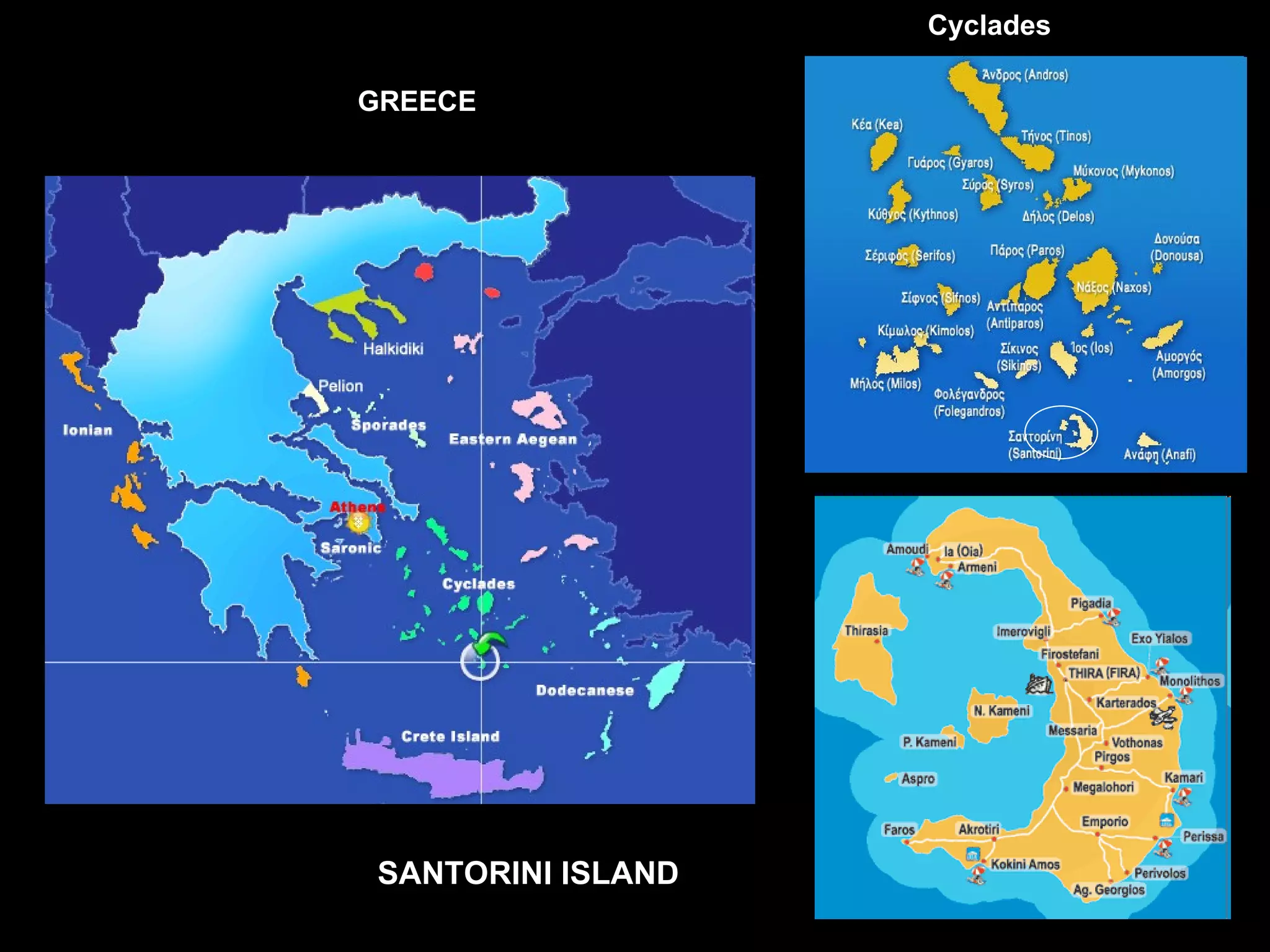 SANTORINI ISLAND GREECE   Cyclades   