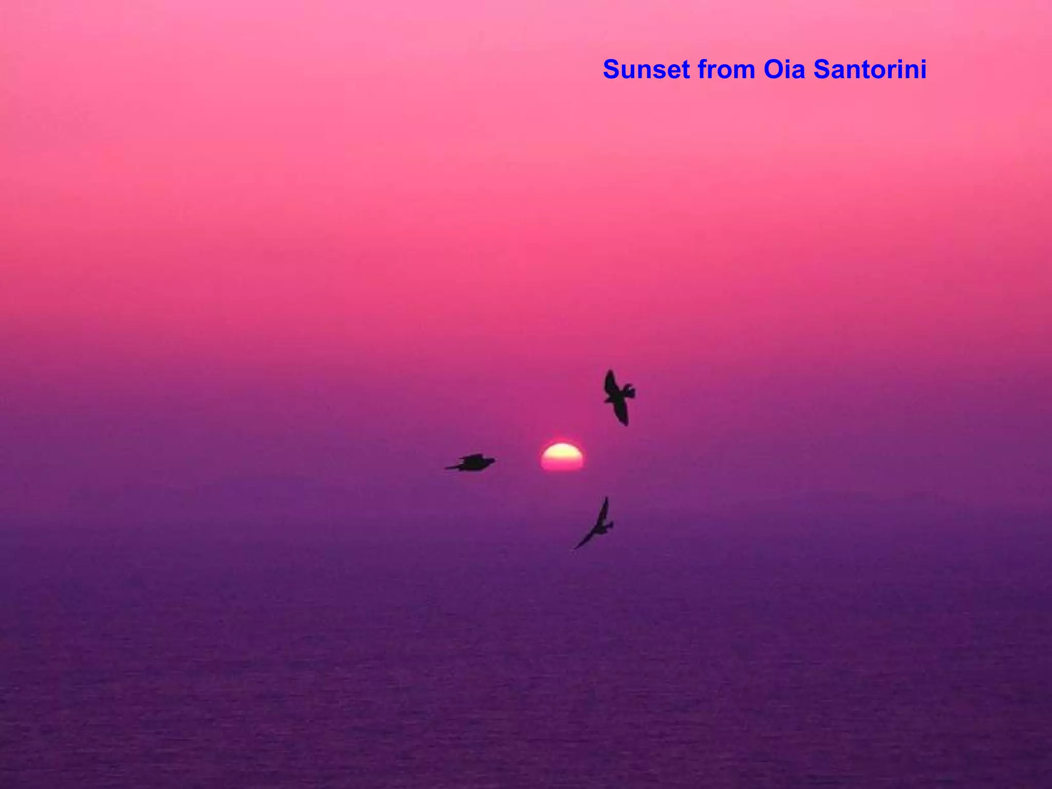 Sunset from Oia Santorini  