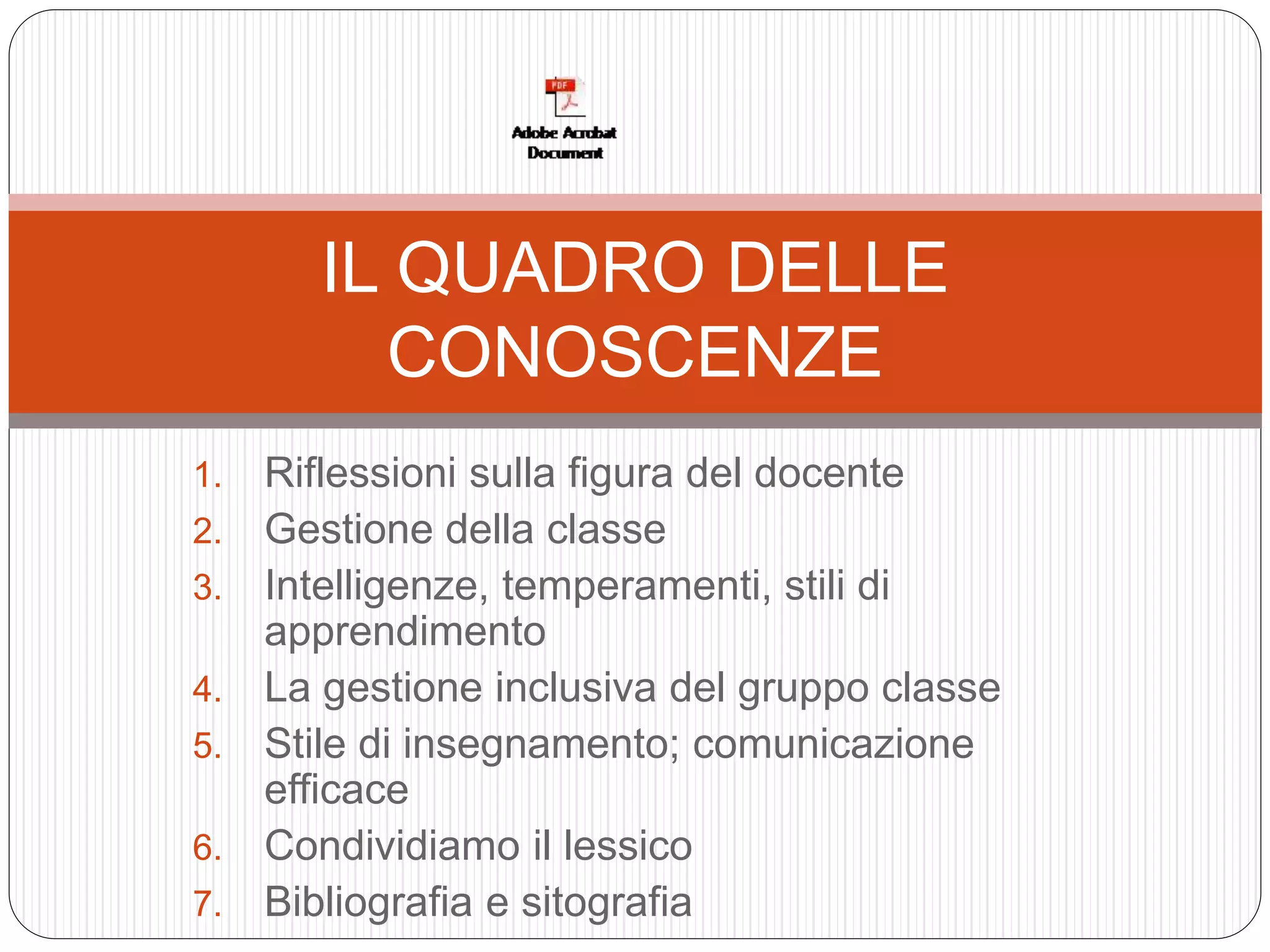Santoro gestione della classe e problematiche relazionali | PPTX