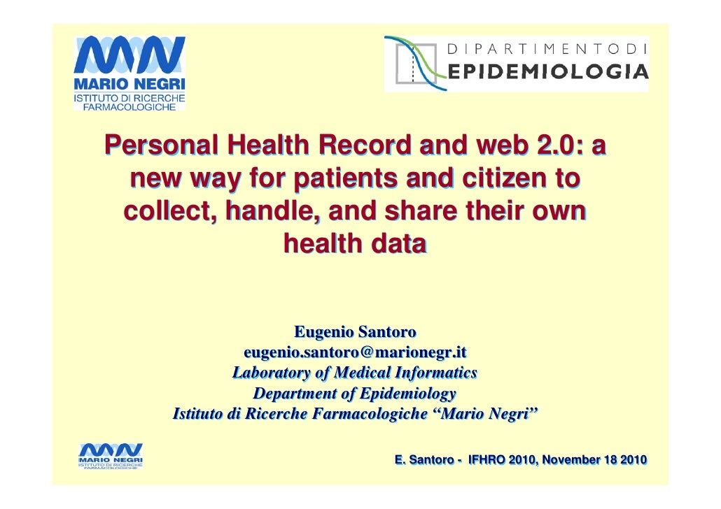 personal health record and web 2 0 personal health record