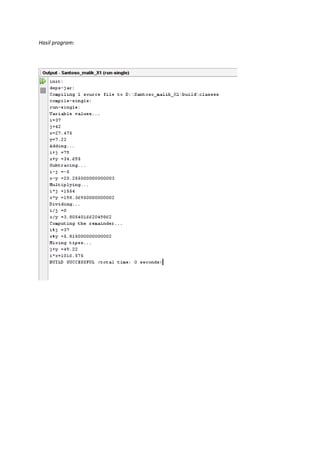 Hasil program:
 
