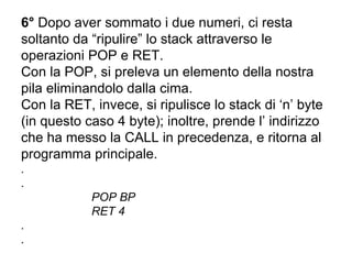 passaggio di parametri nello stack V1.0 | PPT