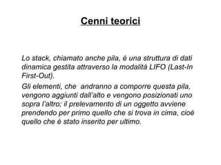 passaggio di parametri nello stack V1.0 | PPT