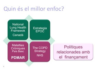 7Quinés el millorenfoc?Polítiquesrelacionadesamb el finançament