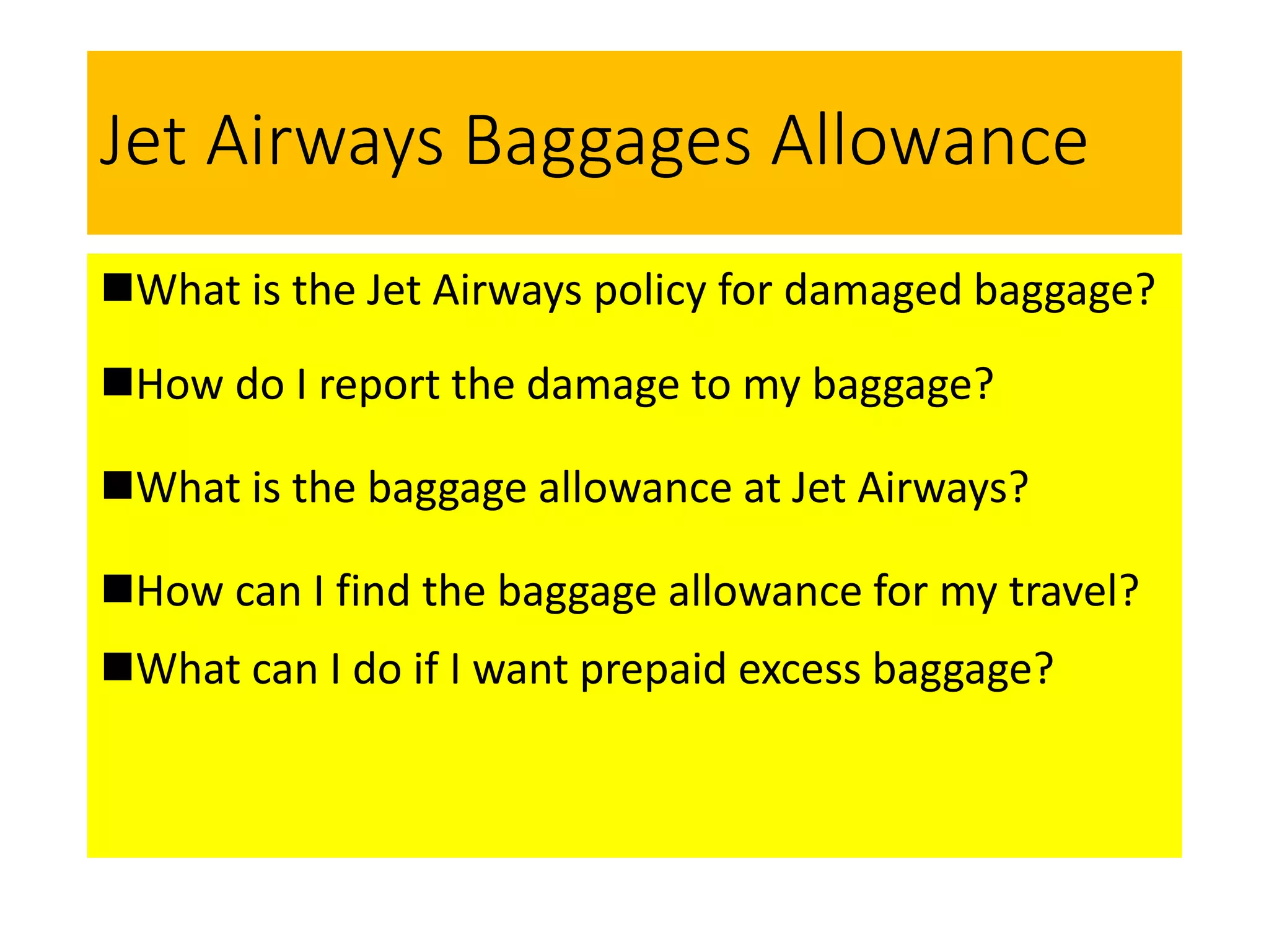 Baggage Rules in India PPT