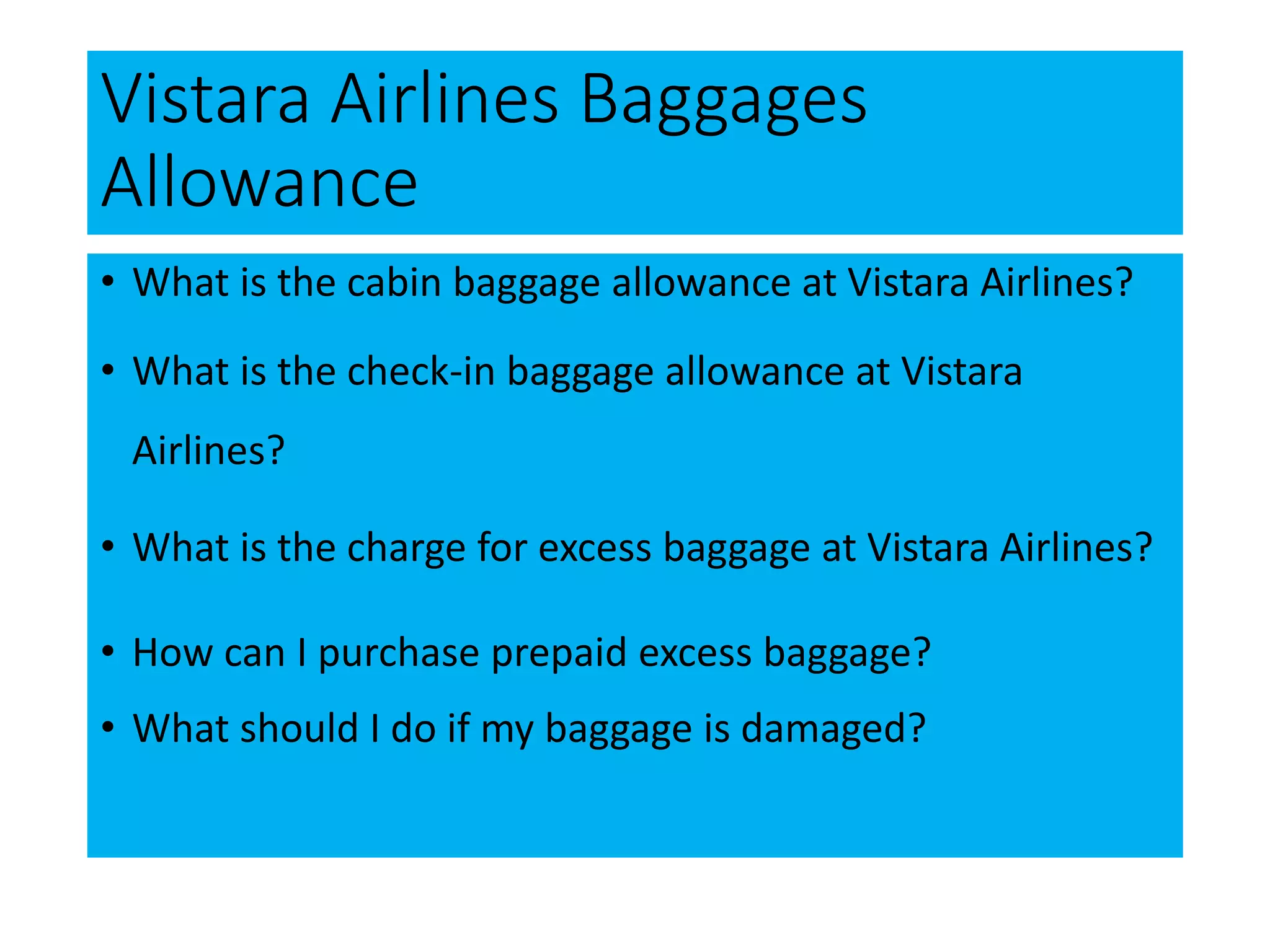 Baggage Rules in India PPT