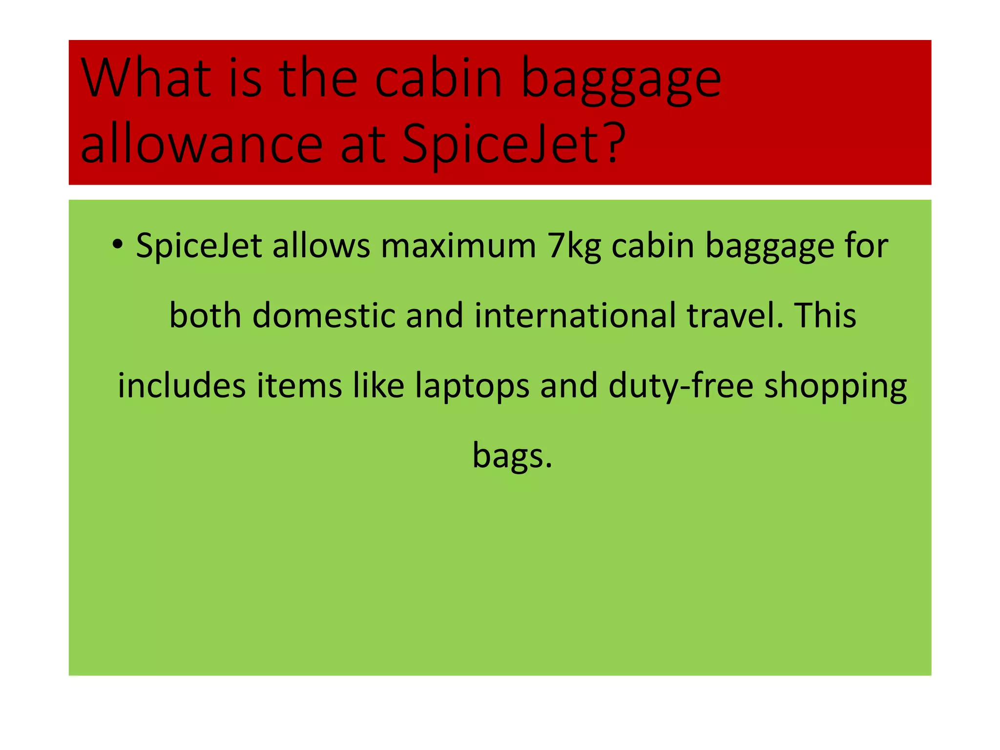 Baggage Rules in India PPT