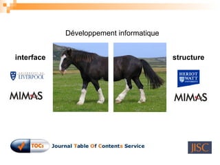 Développement informatique interface structure 