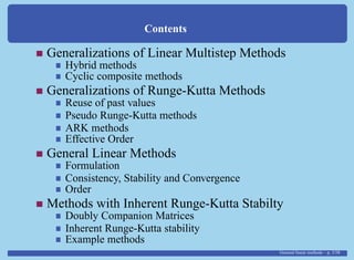 General linear methods | PDF