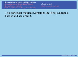 General linear methods | PDF