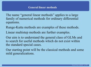 General linear methods | PDF