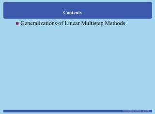 General linear methods | PDF