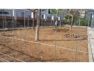Treballs de jardineria al parc de San Vicent