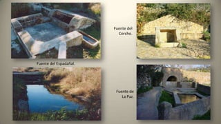 Fuente del
Corcho.
Fuente de
La Paz.
Fuente del Espadañal.
 
