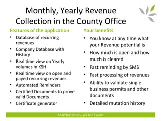 Sanyiko ERP Revenue Collection System | PPT