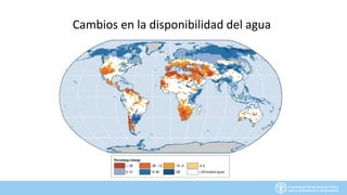 Cambios en la disponibilidad del agua
 