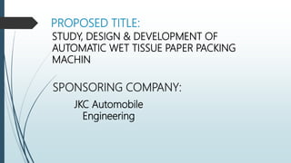 Final Year Mechanical Project Pptx