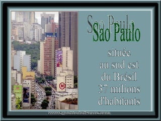 Sao Paulo située au sud est du Brésil 37 milions d'habitants 