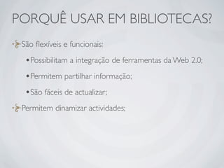 Ferramentas da Web 2.0 em Bibliotecas