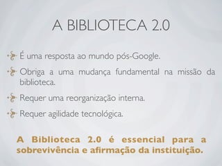 Ferramentas da Web 2.0 em Bibliotecas